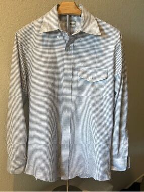 Vtg LL Bean Oxford Button Down Shirt Single Needle Cotton Blend Men’s 15.5 33